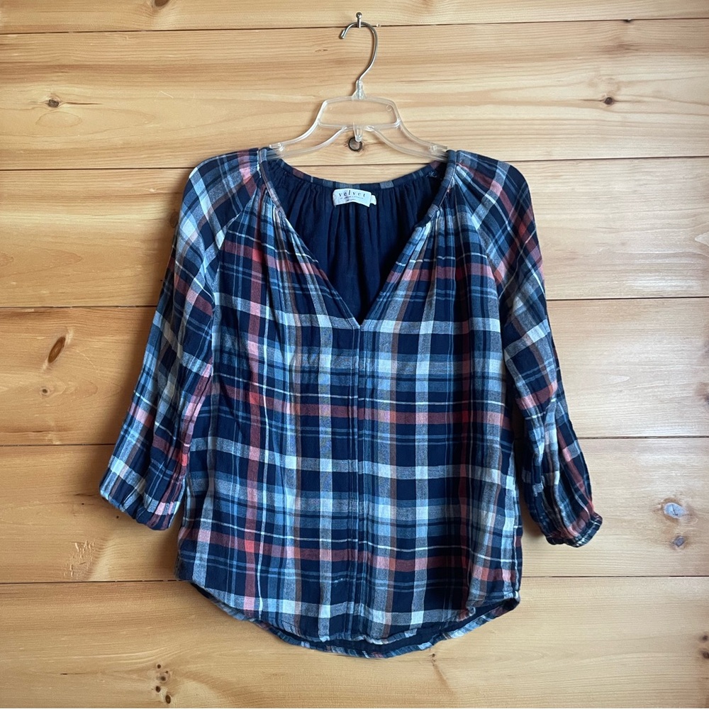 Plaid Velvet by Graham and Spencer Blouse